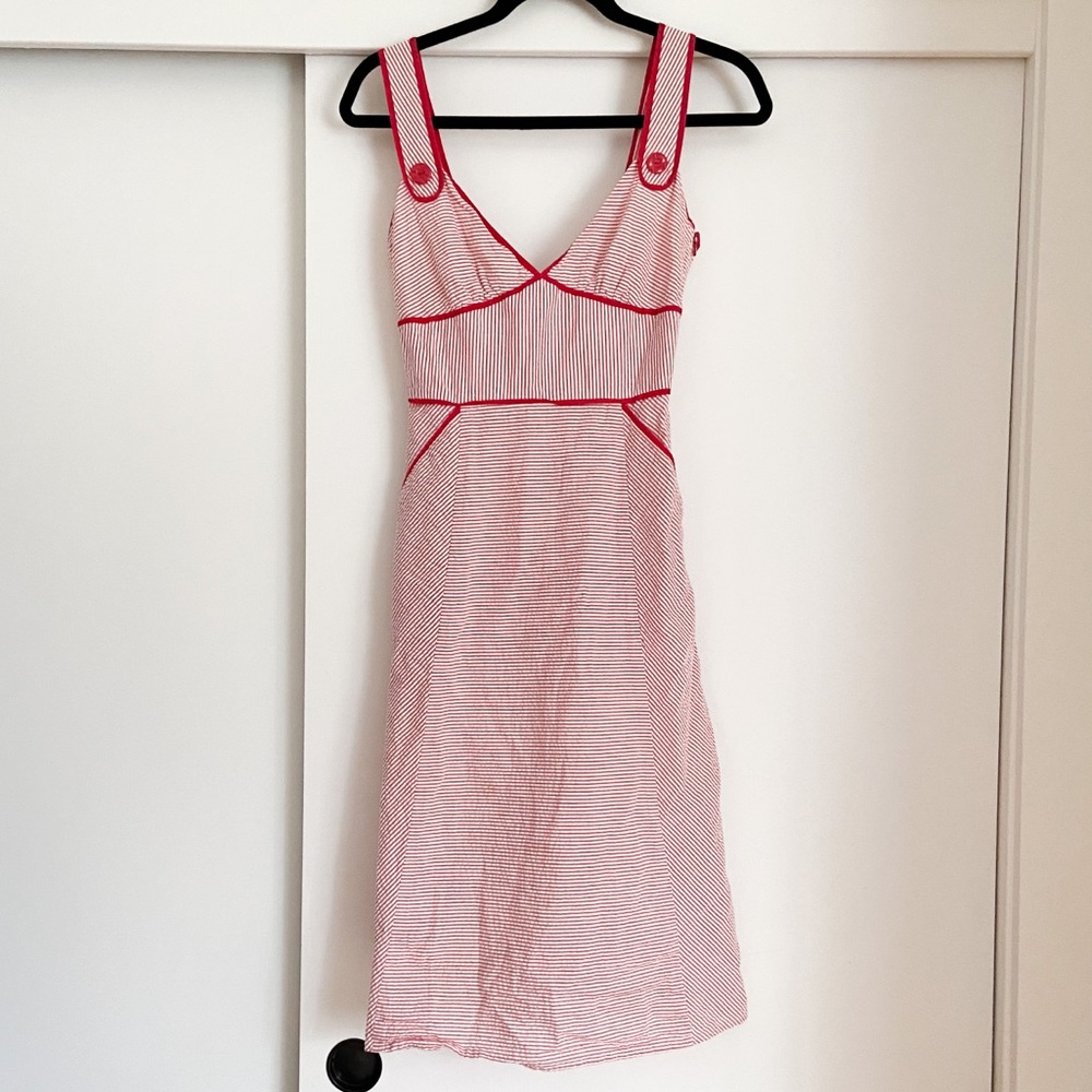 Anthropologie Viola Seersucker A-Line Dress